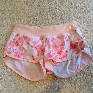 Lululemon size 6 Pink floral shorts
